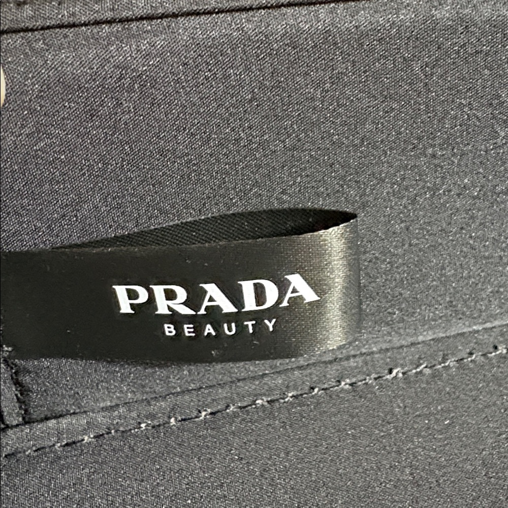 Prada Pink and Black Triangle Beauty Pouch - Picture 8 of 11